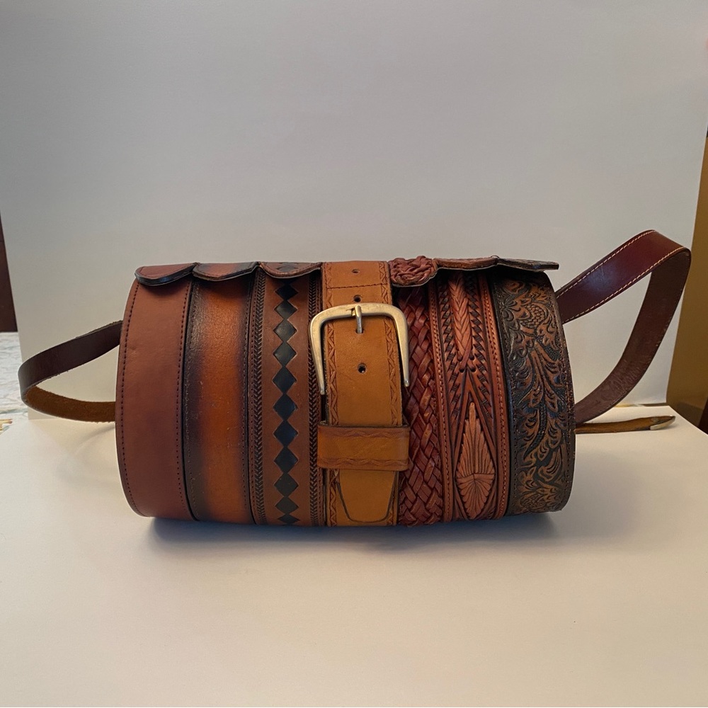 Rodarte X Opening Ceremony leather belt bag cylinder Rare!